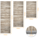 Three-piece kitchen rug set, non-slip and washable, abstract pattern kitchen hallway rug, soft and comfortable, suitable for sinks, floors, entrances, hallways and bathrooms. - Image 7