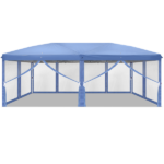 Same Code 24768999 10x20 ft Blue Pop Up Canopy Tent, Instant Folding Shelter with 6 Mesh Panels, 2 Doors & 4 Mesh Windows, 28/22mm Powder Coated Iron Legs, 10x20mm Reinforced Crossbar, 210D Oxford Fabric Outdoor Foldable Canopy with Carry Bag, Without Sandbags - Image 14