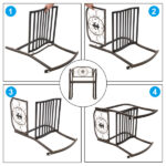 Replace 66934556 Flat Tube Single Rocking Chair Bronze Color - Image 25