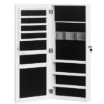 The Whole Surface PVC Film Wall Hanging Door With Lock Jewelry Cabinet Fitting Mirror Cabinet - Image 7