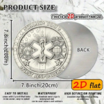 CIFbuy 2D Flat Aluminum Round Plaque Thank You Emergency Responders Sign 7.87x7.87 Inch Outdoor EMS Fire Police Logos Star Of Life Eleg TikTok, TikTok, 87x7.87 Self-pickup Logiopics - Image 3