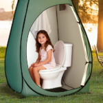 Portable Outdoor Pop-up Toilet Dressing Fitting Room Privacy Shelter Tent Army Green - Image 63