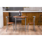 Same Code 35204938 Brown Wood Grain PVC Breakfast Table (One Table and Two Chairs) - Image 41
