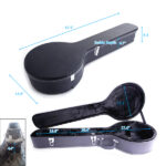 Replace 48950444 5-String 6-String Microgroove Pattern Leather Wood Banjos Case Black - Image 16