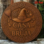 CIFbuy 1pc 8x8 Inch Round Kitchen Witch Sign, Vintage French Style Wall Art, German Language Decorative Plaque, 2D Flat Home Kitchen De TikTok, TikTok, Self-pickup Logiopics - Image 13