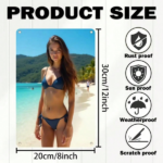 CIFbuy Funny Bikini Girl Metal Wall Sign, Vintage Pin Up Retro Bar Decor, Durable 2D Printed Tin Art, Novelty Home Room Gift For Women TikTok, TikTok, urable Self-pickup Logiopics - Image 2