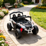 White 12V Electric Kids UTV Ride On Truck: Battery Powered with Rear Suspension, Parental Remote for Toddlers 3-5Y