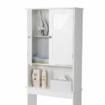 Double Doors Bathroom Cabinet White - Image 6