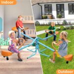Outdoor Kids Spinning Seesaw Sit and Spin Teeter Totter Outdoor Playground Equipment Swivel Teeter Totter for Backyard - Image 6
