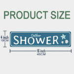 CIFbuy Waterproof Aluminum Outdoor Shower Sign UV Scratch Fade Resistant Pre Drilled Easy Hang Indoor Outdoor Wall Decor (TikTok, temu pick-up service) - Image 3