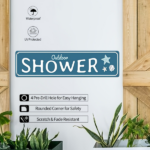 CIFbuy Waterproof Aluminum Outdoor Shower Sign UV Scratch Fade Resistant Pre Drilled Easy Hang Indoor Outdoor Wall Decor (TikTok, temu pick-up service) - Image 4