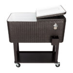 Same Code 16526367 80QT Rattan Square Legs Cooler with Shelf - Image 11