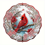 CIFbuyCardinal Wind Spinners with Pine & Floral Design: Vibrant Red Metal Outdoor Decor | Hanging Wind Chimes for Garden, Patio, Lawn & Holiday Decor.Wind Chime(TikTok/temu self-pickup orders) - Image 3