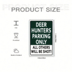 CIFbuy NO PARKING DEER HUNTERS ONLY Metal Sign 8x12, Rustic 2D Flat Outdoor Wall Art Waterproof, Waterproof, Unframed Plaque Home Decor Gift ONLYikTok, ONLYikTok, roof Self-icckup Logiopft - Image 2
