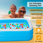 Inflatable Swimming Pools Inflatable Lounge Pool for Kids Baby Adult Inflatable Water Ball Pool for Outdoor Garden Backyard Summer Water Party 120*72*24in No shipments on weekends - Image 2