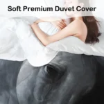 Horse Animal King Duvet Cover Set Microfiber 3pcs with 2 Pillowcases, Grey - Image 4