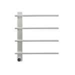 Brushed Nickel Heated Towel Rack for Bathroom,Wall Mounted with Intelligent Touch Screen Timer, 4-Bar Towel Warmer, 304 Stainless Steel Polished, Plug-in/Hard-Wired[Unable ship on weekends, TK/TEMU only for pickup, only TX10643 warehouse supports GOFO]