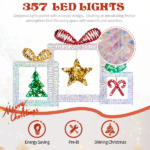 Set of 3 Lighted Iridescent Cut-out Gift Box Christmas Decorations, Pre-lit Holiday Decor with 357 White LED Lights for Xmas Outdoor Indoor Decor Lighted Holiday Displays - Image 4