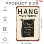 CIFbuy Vintage Funny Towel Holder Metal Wall Decor Rustic Farmhouse Bathroom Garage Towel Rack Iron Art (TikTok, temu pick-up service) - Image 5