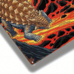 CIFbuy Vintage Ankylosaurus Metal Sign, Rustic Iron Wall Art With Volcanic Landscape, 8x12 Inch Dinosaur Decor For Home Bar Garage Cafe TikTok, TikTok, scape Self-pickup Logiopics - Image 5