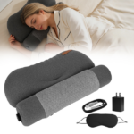 Heated Neck Pillow with 3 Heat Levels, 55D Memory Foam Cervical Pillow for Neck Pain Relief, 30 Mins Auto Off Heating Pillow for Home Office Travel, Zero Pressure Memory Foam Neck Support Pillow with Auto Shut Off & Overheat Protection - Image 2