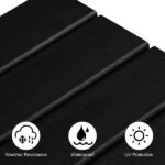 36*36*47cm Single Layer Square HDPE Side Table Black - Image 25