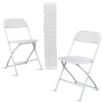 6pcs Injection Molding Classic Garden Plastic Folding Chair White - Image 17