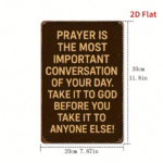 CIFbuy Vintage Prayer Quote Metal Sign 8x12 Inch, Inspirational Religious Wall Art, Waterproof Rustproof 2D Flat Plaque Home Decor TikTok, TikTok, Art Self-pickup Logiopics - Image 2