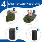 75"D x 30"W x 2.5"H sleeping mat for camping green - Image 18