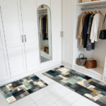 Three-piece kitchen rug set, non-slip and washable, abstract pattern kitchen hallway rug, soft and comfortable, suitable for sinks, floors, entrances, hallways and bathrooms. - Image 8