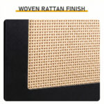 Rattan-fronted 3-tier shoe cabinet, particleboard, 54*24*135 cm, black - Image 8