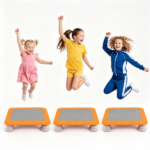 25.5 Inch Kids Mini Trampoline with Non-Slip EVA Jumping Surface, Rounded Edge PU Foam Foot Pads Compact Indoor Outdoor Balance Bounce Toy for Toddlers Ages 3+ Orange - Image 6