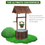 Outdoor Reinforced And Anticorrosive Wooden Wishing Well Flowerpot SAME AS 26166619 - Image 7