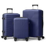 PP Trolley Case 20in 24in 28in 3PCS Suitcase Set Navy Blue - Image 24