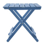 Folding Square Table Patio Outdoor solid wood Table for Backyard, Balcony, Portable Design Space-Saving Blue Color - Image 7