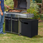 41*41*53.5cm Square Black Gas Storage Garden Iron Side Table - Image 14
