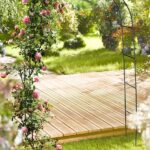 7'8" H x 4'5" W Metal Garden Arch Trellis,Adjustable Arbor Trellis for Garden Climbing Plants Support - Image 12