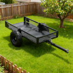 1500LBS Capacity 15 Cubic Feet Dump Cart Trailer, Heavy Duty Tow Behind Hauling & Dumping Wagon for ATV, UTV, Lawn Tractor and Garden Use - Image 15