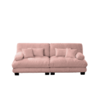 Cloud Couch 2 Seater Sofa for Living Room, Chenille 2 - Seat sofa with 2 Lumbar pillows and 2 throw pillows,Chenille Pink - Image 6