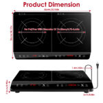 Double Induction Cooktop, Portable Dual Countertop Burner with Sensor Touch, 4000W Induction Cooktop 2 Burner, Electric Countertop Cooker with 9 Temp & Power Levels, 3-Hour Timer,Safety Lock - Image 12