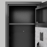 52" Tall Black Rifle Safe, Biometric & Keypad Lock, Adjustable Gun Racks with Built-in Alarm System, Pre-Assembled - Image 12