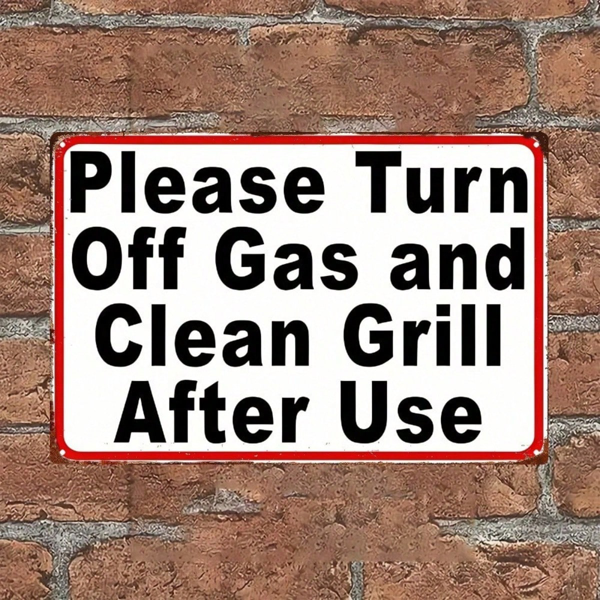 CIFbuy Vintage Metal Iron Sign 8x12 Inch Waterproof Retro Decor Plaque For Gas Grill Kitchen Restaurant 2D Flat Warning Wall Art TikTok, TikTok, t Self-pickup Logiopics