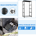 4-Drawer Dresser, Organizer Unit for Adult for Bedroom, Living Room, Charcoal Black - Image 3