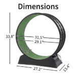 80*34*86CM Black PP track connector assembly, round shape with green carpet + 1 cat teaser stick, 15kg cat treadmill - Image 4