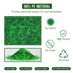 12 Pcs 24x16inch Artificial Grass Wall Panels, Decorative Boxwood Grass Backdrop for Outdoor Garden Fence - Image 5