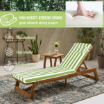 Outdoor Chaise Lounge Cushion, 72 in. x 21 in. x 3 in. Waterproof Fade-Resistant Patio Chair Pad for Pool Beach - Image 5