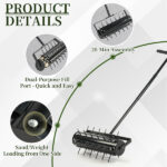 17-inch Lawn Aerator, Rolling Aerator Lawn Tool with T-shaped Handle, Heavy Duty Lawn Aerator Tool, Grass Aerator & Garden Tools for Aeration & Soil Health, Black - Image 12