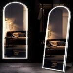 Black Full Length Mirror 63"x 20" Floor Mirror, Free Standing Full Body Mirror, Wall Mounted Hanging or Leaning Mirror with Stand for Bedroom[Unable ship on weekends, TK/TEMU only for pickup, only TX10643 warehouse supports GOFO]