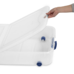 (2 pack)66 Quart Latching Underbed Wheeled Storage Bin, Clear Plastic Storage Container with Latch Lid, Blue (Shipment from Walmart) - Image 4