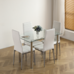 Same Code 60648027 110CM Clear Color Dining Table Set (This product will be split into two packages) - Image 26